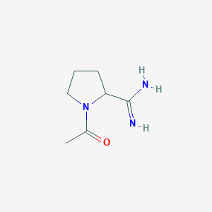 molecular formula C7H13N3O B163768 1-Acetylpyrrolidine-2-carboximidamide CAS No. 139584-79-5