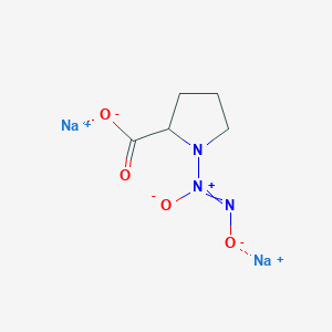 molecular formula C5H7N3Na2O4 B163774 1-[氧化（氧化亚胺）氮杂环戊烷基]吡咯烷-2-羧酸二钠 CAS No. 178948-42-0