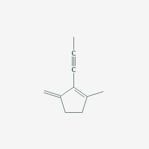 molecular formula C10H12 B163780 Cyclopentene, 1-methyl-3-methylene-2-(1-propynyl)-(9CI) CAS No. 126133-18-4