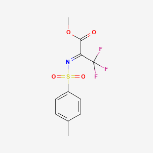molecular formula C11H10F3NO4S B1637809 Methyl 3,3,3-trifluoro-2-[toluene-4-sulfonylimino]propionate 