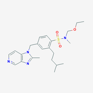 molecular formula C23H32N4O3S B163783 N-(ethoxymethyl)-N-methyl-2-(3-methylbutyl)-4-[(2-methylimidazo[4,5-c]pyridin-1-yl)methyl]benzenesulfonamide CAS No. 139133-27-0