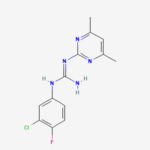 molecular formula C13H13ClFN5 B1637843 N-(3-chloro-4-fluorophenyl)-N'-(4,6-dimethylpyrimidin-2-yl)guanidine CAS No. 524057-25-8