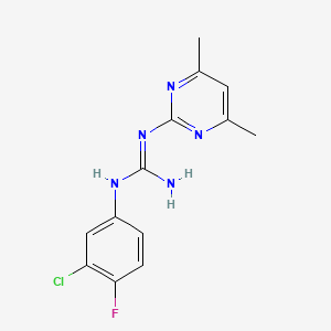 N-(3-chloro-4-fluorophenyl)-N'-(4,6-dimethylpyrimidin-2-yl)guanidine