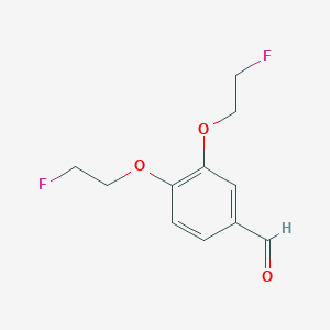 molecular formula C11H12F2O3 B163785 3,4-Bis(2-fluoroethoxy)benzaldehyde CAS No. 132838-51-8