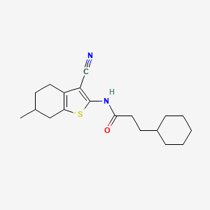 N-(3-cyano-6-methyl-4,5,6,7-tetrahydro-1-benzothiophen-2-yl)-3-cyclohexylpropanamide