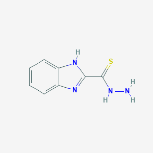 molecular formula C8H8N4S B163787 1H-Benzimidazole-2-carbothiohydrazide CAS No. 127627-22-9