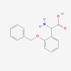 B1637881 Amino-(2-benzyloxy-phenyl)-acetic acid CAS No. 500695-98-7
