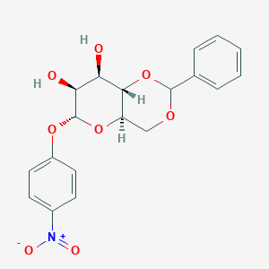 molecular formula C19H19NO8 B016381 4-Nitrophenyl 4,6-O-Benzylidene-alpha-D-mannopyranoside CAS No. 58056-41-0