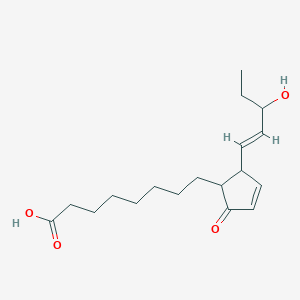 molecular formula C18H28O4 B163831 8-{2-[(1E)-3-hydroxypent-1-en-1-yl]-5-oxocyclopent-3-en-1-yl}octanoic acid 