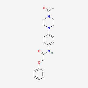 molecular formula C20H23N3O3 B1638330 N-[4-(4-acetylpiperazin-1-yl)phenyl]-2-phenoxyacetamide 