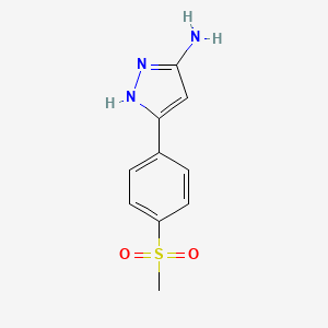 5-(4-methylsulfonylphenyl)-1H-pyrazol-3-amine