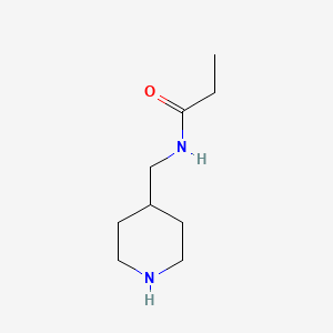 molecular formula C9H18N2O B1638334 N-(Piperidin-4-ylmethyl)propionamide 