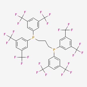 molecular formula C35H18F24P2 B1638397 1,3-Bis[bis(3,5-ditrifluoromethylphenyl)phosphino]propane 