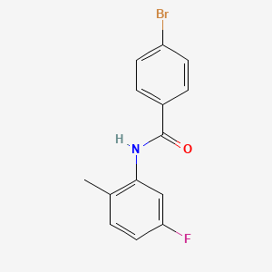 molecular formula C14H11BrFNO B1638412 4-bromo-N-(5-fluoro-2-methylphenyl)benzamide 