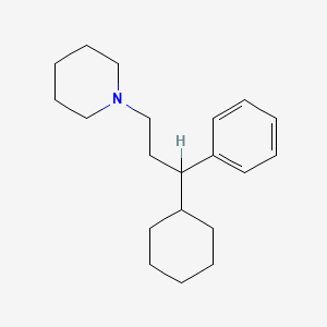 molecular formula C20H31N B1638429 1-(3-Cyclohexyl-3-phenylpropyl)piperidine 