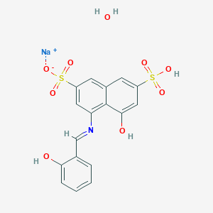 molecular formula C17H14NNaO9S2 B1638475 8-羟基-1-(水杨醛亚胺)萘-3,6-二磺酸单钠盐 CAS No. 5941-07-1