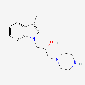 molecular formula C17H25N3O B1638478 1-(2,3-二甲基-吲哚-1-基)-3-哌嗪-1-基-丙烷-2-醇 CAS No. 801228-18-2