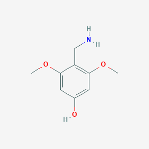 molecular formula C9H13NO3 B163850 4-(Aminomethyl)-3,5-dimethoxyphenol CAS No. 130632-98-3