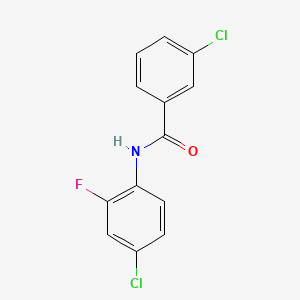 molecular formula C13H8Cl2FNO B1638513 3-chloro-N-(4-chloro-2-fluorophenyl)benzamide 
