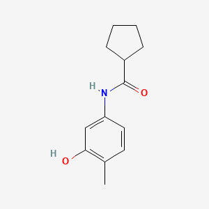 molecular formula C13H17NO2 B1638517 N-(3-hydroxy-4-methylphenyl)cyclopentanecarboxamide 