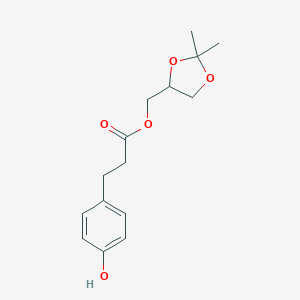 molecular formula C15H20O5 B163860 (2,2-Dimethyl-1,3-dioxolan-4-yl)methyl 3-(4-hydroxyphenyl)propanoate CAS No. 133242-63-4