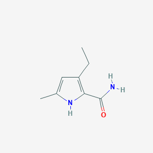 molecular formula C8H12N2O B163863 3-Ethyl-5-methyl-1H-pyrrole-2-carboxamide CAS No. 131475-07-5