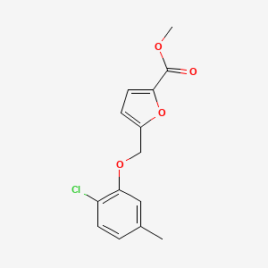 molecular formula C14H13ClO4 B1638649 Methyl 5-((2-chloro-5-methylphenoxy)methyl)furan-2-carboxylate 