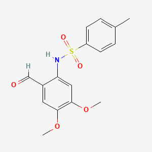 molecular formula C16H17NO5S B1638678 N-(2-formyl-4,5-dimethoxyphenyl)-4-methylbenzenesulfonamide 