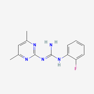 molecular formula C13H14FN5 B1638738 N-(4,6-dimethylpyrimidin-2-yl)-N'-(2-fluorophenyl)guanidine CAS No. 524057-24-7