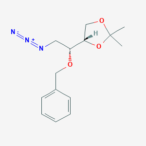 molecular formula C14H19N3O3 B163874 (4S)-4-[(1R)-2-Azido-1-(benzyloxy)ethyl]-2,2-dimethyl-1,3-dioxolane CAS No. 1228077-93-7