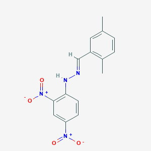 molecular formula C15H14N4O4 B1638767 2,5-DIMETHYLBENZALDEHYDE (DNPH DERIVATIVE) CAS No. 152477-96-8