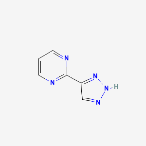 molecular formula C6H5N5 B1638789 2-(2H-1,2,3-Triazol-4-yl)pyrimidine 