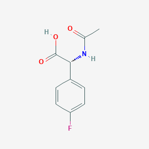 molecular formula C10H10FNO3 B163884 (R)-2-乙酰氨基-2-(4-氟苯基)乙酸 CAS No. 136814-99-8