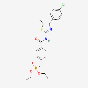 molecular formula C22H24ClN2O4PS B1638894 Diethyl 4-(4-(4-chlorophenyl)-5-methylthiazol-2-ylcarbamoyl)benzylphosphonate 