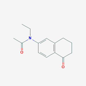 molecular formula C14H17NO2 B1638993 N-ethyl-N-(5-oxo-5,6,7,8-tetrahydronaphthalen-2-yl)acetamide 