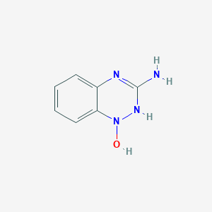 molecular formula C7H6N4O B016390 1,2,4-Benzotriazin-3-amine 1-oxide CAS No. 5424-06-6