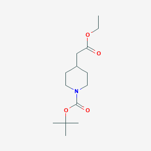 molecular formula C14H25NO4 B163902 叔丁基 4-(2-乙氧基-2-氧代乙基)哌啶-1-羧酸酯 CAS No. 135716-09-5