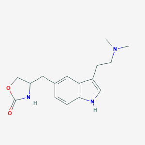 molecular formula C16H21N3O2 B163915 2-Oxazolidinone, 4-[[3-[2-(dimethylamino)ethyl]-1H-indol-5-yl]methyl]- CAS No. 139264-82-7