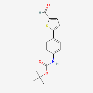 molecular formula C16H17NO3S B1639161 tert-Butyl (4-(5-formylthiophen-2-yl)phenyl)carbamate 