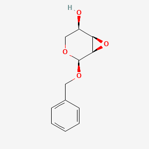 molecular formula C12H14O4 B1639250 Benzyl-2,3-anhydro-A-D-ribopyranoside 