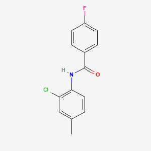 molecular formula C14H11ClFNO B1639276 N-(2-chloro-4-methylphenyl)-4-fluorobenzamide 