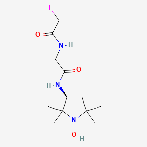 molecular formula C12H22IN3O3 B1639356 N-[(3S)-1-Hydroxy-2,2,5,5-tetramethylpyrrolidin-3-yl]-2-[(2-iodoacetyl)amino]acetamide 