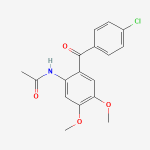 molecular formula C17H16ClNO4 B1639429 N-[2-(4-Chloro-benzoyl)-4,5-dimethoxy-phenyl]-acetamide 