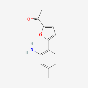 molecular formula C13H13NO2 B1639497 1-(5-(2-Amino-4-methylphenyl)furan-2-yl)ethanone 
