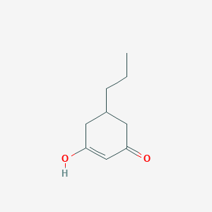 molecular formula C9H14O2 B163950 3-Hydroxy-5-propylcyclohex-2-en-1-one CAS No. 135885-18-6
