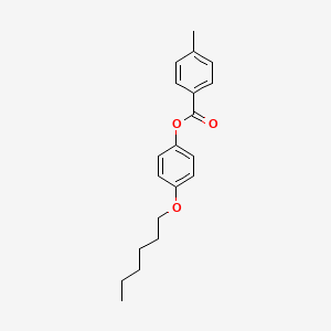 molecular formula C20H24O3 B1639520 Benzoic acid, 4-methyl-, 4-(hexyloxy)phenyl ester 