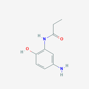 molecular formula C9H12N2O2 B163953 N-(5-amino-2-hydroxyphenyl)propanamide CAS No. 130024-70-3