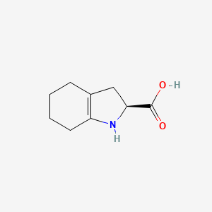 molecular formula C9H13NO2 B1639536 (2S)-2,3,4,5,6,7-hexahydro-1H-indole-2-carboxylic Acid 