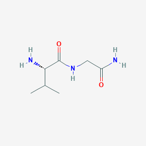 molecular formula C7H15N3O2 B1639548 (2S)-2-Amino-N-(2-amino-2-oxoethyl)-3-methylbutanamide 