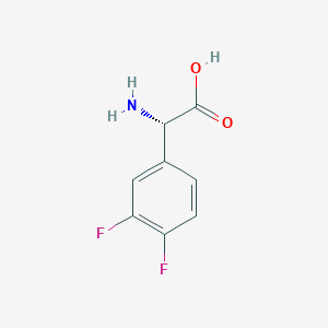 molecular formula C8H7F2NO2 B1639553 (2S)-2-Amino-2-(3,4-difluorophenyl)acetic acid 
